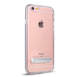 iPhone SE (2020) / 8 / 7 Clear Armor Bumper Kickstand Case (Silver)